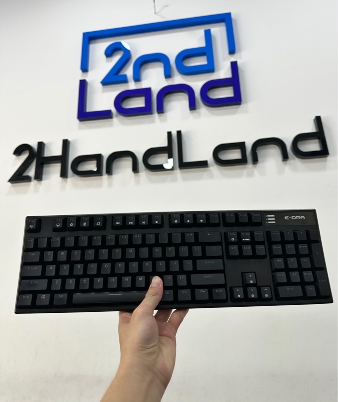 Bàn phím chơi game cơ E-DRA EK3104L - 1 mode : Dây - Màu đen - Ngoại hình 97% - Mất 1 chân đứng, phím s, 0, hơi lờn - Body