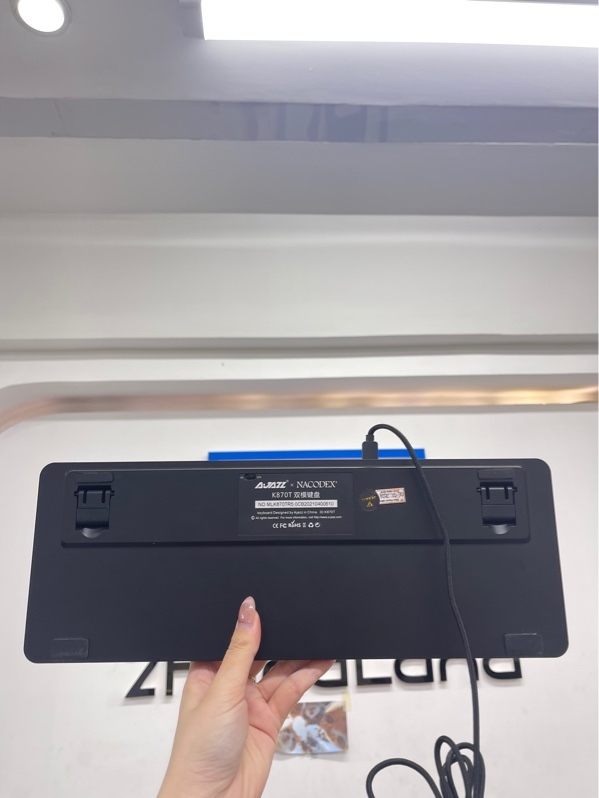 Bàn phím cơ Ajazz x Nacodex K87T - 2 mode dây, Bluetooth - Có LED - Màu đen - Ngoại hình 98% - Body