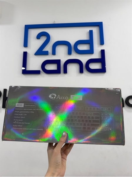 Bàn phím cơ Akko 3087S RGB - 1 mode dây - Màu đen - Ngoại hình 98% - Kèm Box , dây