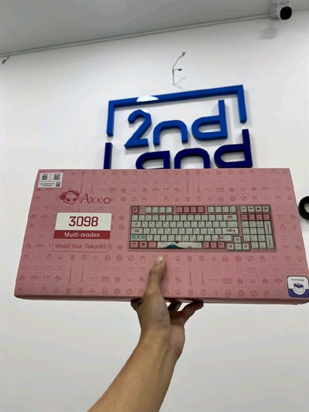 Bàn phím cơ AKKO 3098B Multi-Modes World Tour Tokyo R2 - 3 mode : USB 2.4 , bluetooth , dây - Màu hồng - Ngoại hình 98% - FullBox 3