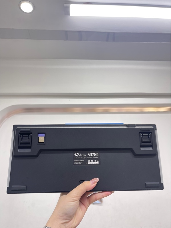 Bàn phím cơ AKKO 5075 B plus - 3 mode (2.4,bt, usb-c) Rgb - Màu đen - Ngoại hình 97% - Kèm reciver, box, usb - c