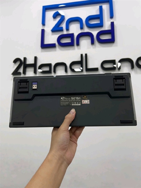 Bàn phím cơ Akko 5075 B Plus RGB - 3 mode :bluetooth , dây , receiver - Màu đen - Ngoại hình 97% - Kèm receiver 2
