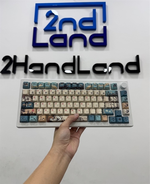 Bàn phím cơ Akko Mod 007BHE PC Joy Of Life - 3 mode : Receiver , dây , bluetooth - Màu trắng - Ngoại hình 97% - Kèm box + Receiver + Dây kết nối