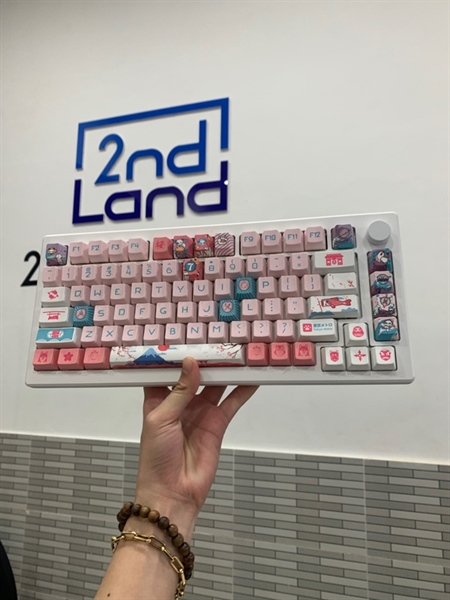 Bàn phím cơ Akko MOD007B PC HE 7th Anniversary - 3mode - Màu trắng hồng - Ngoại hình: 98% - Fullbox