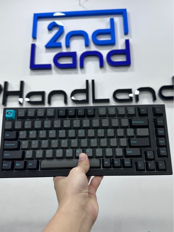 Bàn phím cơ AKKO Monsgeek MG75 Black & Cyan - 1 mode : dây - Màu đen xanh - Ngoại hình 97.5% - Fullbox