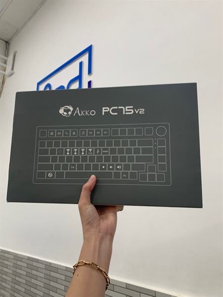 Bàn phím cơ AKKO PC75B Plus V2 - 3mode - Màu đen vàng - Ngoại hình: 97% - Fullbox 3