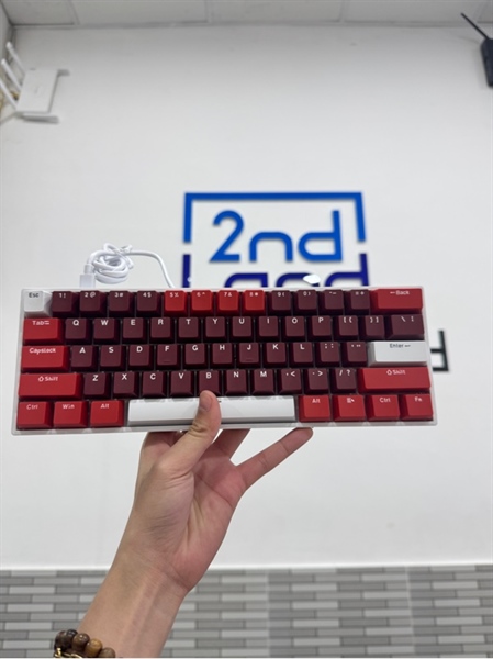 Bàn phím cơ Atas ZA641 Pro - 3 mode - Màu trắng - Ngoại hình: 97% - Body