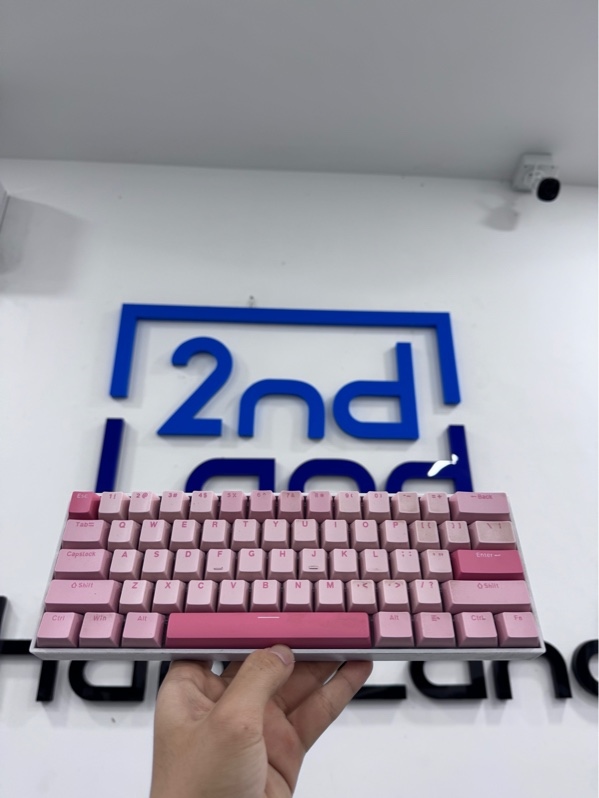 Bàn phím cơ ATAS ZA641 Pro Mechanical - 1 mode - Màu hồng - Ngoại hình 97% - ố vàng viền nhiều , phím dơ - Kèm 1 dây kết nối