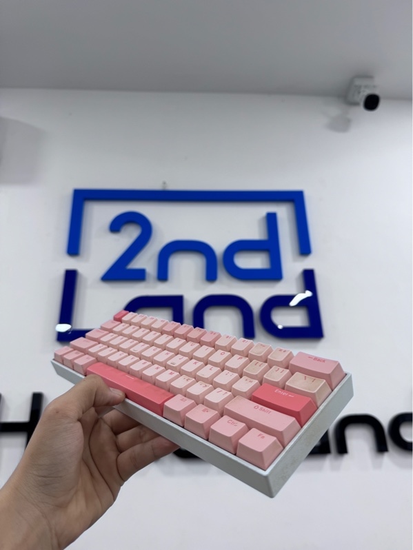 Bàn phím cơ ATAS ZA641 Pro Mechanical - 1 mode - Màu hồng - Ngoại hình 97% - ố vàng viền nhiều , phím dơ - Kèm 1 dây kết nối
