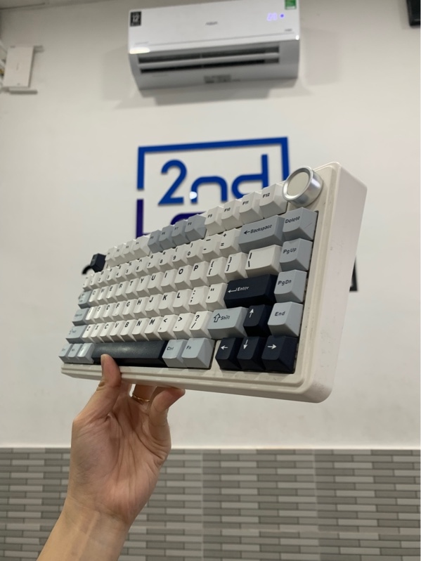Bàn phím cơ AULA F75 - 3 mode - Màu trắng xanh - Ngoại hình: 97% - Fullbox