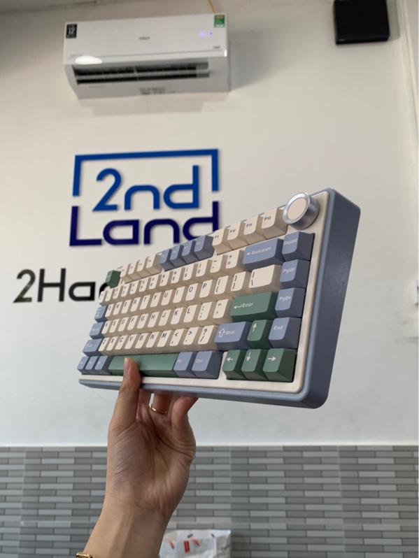 Bàn phím cơ AULA F75 - Màu trắng - Ngoại hình: 97% - Kèm box
