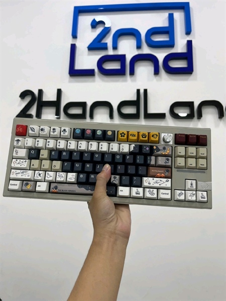 Bàn phím cơ Cidoo V87 Pro Tri-mode ( 2 mode ) - Màu kem - Ngoại hình 98% - Không bluetooth - Kèm dây kết nối + reciver