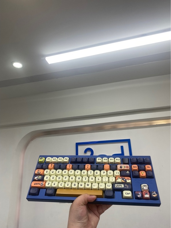 Bàn phím cơ Cloudline TKL bản Kit Custom - 1 mode dây - Switch Keygeek MiroLab M1 - Key cap PBT - không led - Màu xanh - Ngoại hình 98% - Kèm túi kèm phụ kiện sơ cua, box