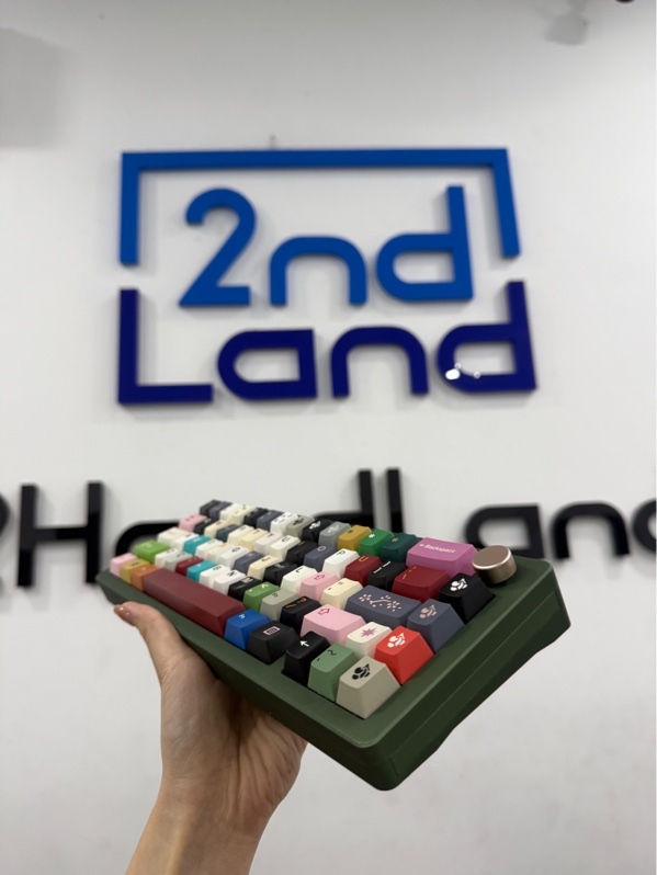 Bàn phím cơ Custom Weikav Sugar65 Aluminium CNC - 1mode dây - Màu xanh - Ngoại hình 97% - custom keycap - Kèm 1 bịch keycaps
