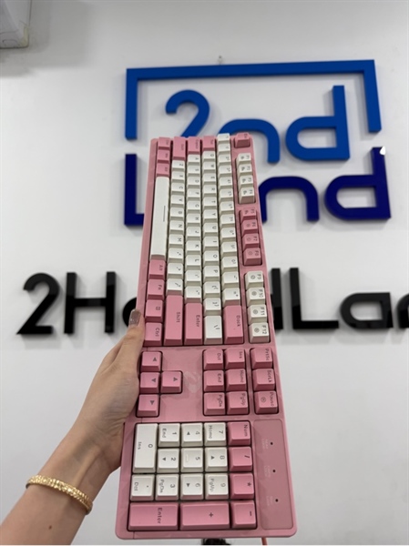 Bàn phím cơ Dareu EK1280S - Màu hồng - Ngoại hình 97% - Kèm dây kết nối ố
