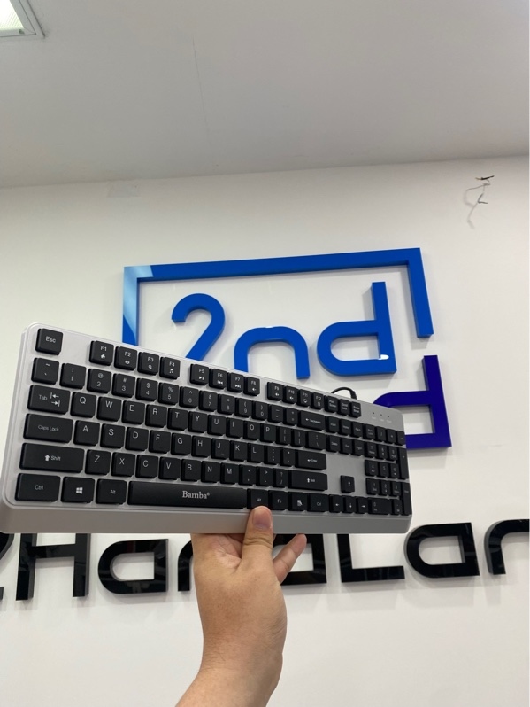Bàn phím có dây Bamba BK31 - Màu bạc - Ngoại hình: 97% - Kèm Box