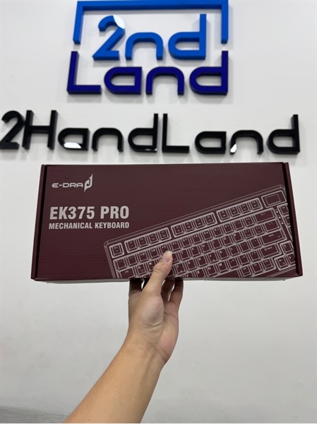 Bàn phím cơ E-Dra EK375 Pro - 3 mode : dây , bluetooth , receiver - Màu xanh - Ngoại hình 97% - Fullbox 3