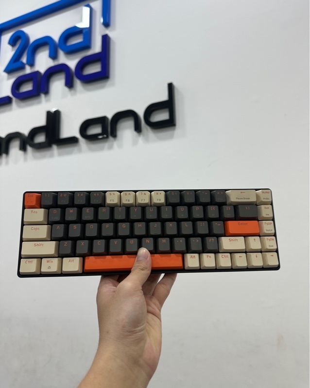 Bàn phím cơ E-Dra không dây EK368L - 2 mode : reciver , bluetooth - Màu đen trắng - Ngoại hình 97% - Kèm box + Reciver