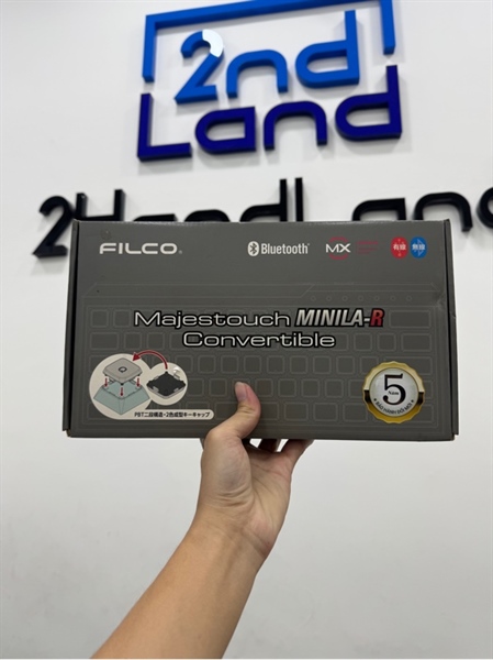 Bàn phím cơ Filco Majestouch Minila-R Convertible - 2 mode : usb , bluetooth - Màu xám - Ngoại hình 98% - Kèm Box, keycap 3