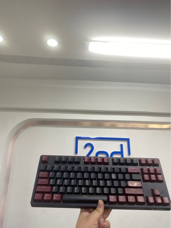 Bàn phím cơ gaming có dây E-Dra EK387 RGB Dark Warrior - 1 mode dây - Màu xám - Ngoại hình 97% - Kèm box, dây