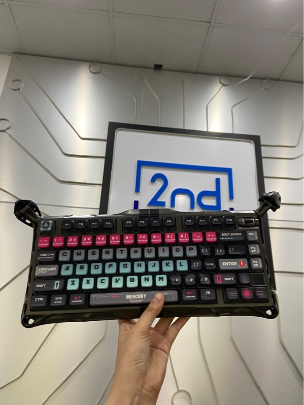 Bàn phím cơ Gravastar - GS V75 Pro - RGB - Switch rose - Màu đen - Ngoại hình: 98% - FullBox