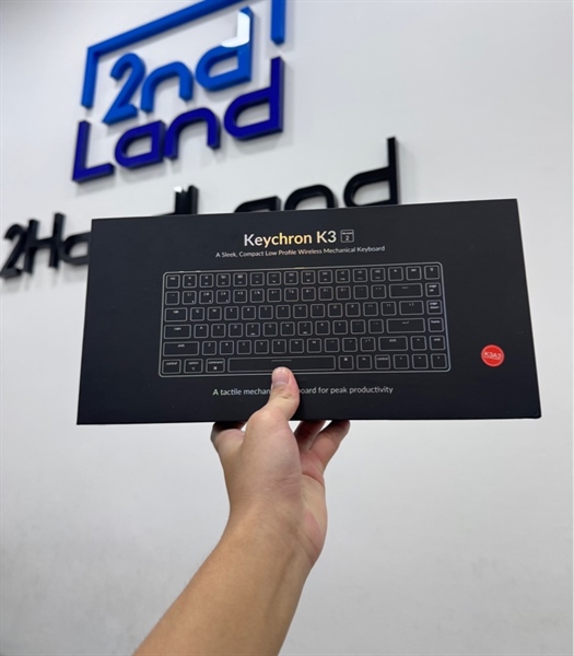 Bàn phím cơ Keychron K3 - 2 mode : dây , bluetooth - Màu đen - Ngoại hình 97% - Kèm box 3
