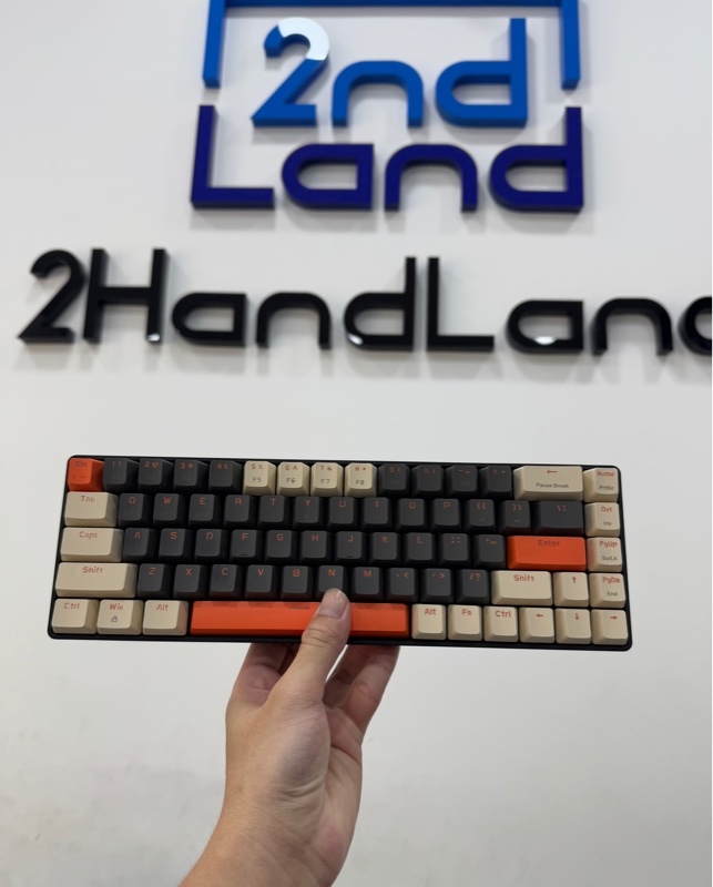 Bàn phím cơ không dây Edra EK368L Alpha Yellow Switch - 2 mode : Bluetooth , receiver - Màu xám - Ngoại hình 97% - Kèm box + Receiver