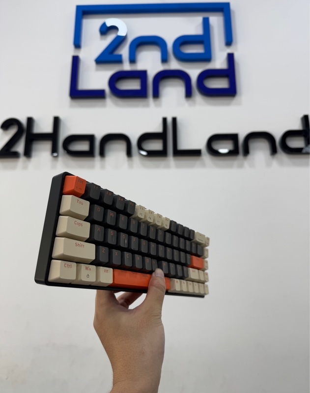 Bàn phím cơ không dây Edra EK368L Alpha Yellow Switch - 2 mode : Bluetooth , receiver - Màu xám - Ngoại hình 97% - Kèm box + Receiver