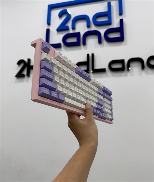 Bàn Phím Cơ Không Dây FL-Esports FL980 SAM Cercis - 3 mode : Bluetooth , receiver , dây - Màu hồng - Ngoại hình 98% - Fullbox 1