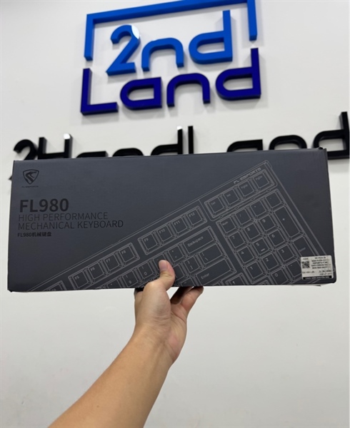 Bàn Phím Cơ Không Dây FL-Esports FL980 SAM Cercis - 3 mode : Bluetooth , receiver , dây - Màu hồng - Ngoại hình 98% - Fullbox 3