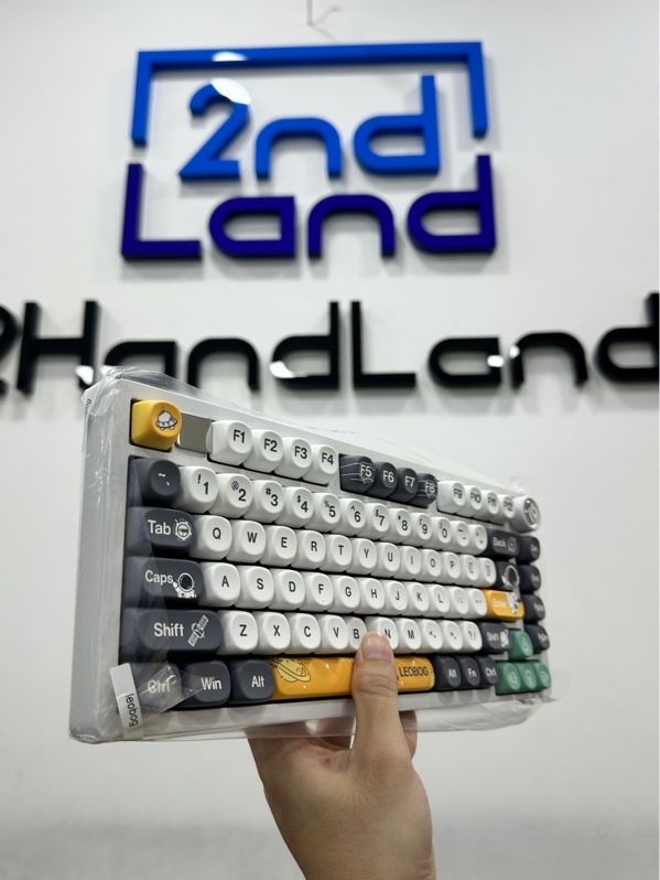 Bàn phím cơ không dây LEOBOG HI75C Pro - 3 mode : dây , receiver , bluetooth - Màu trắng vàng - Ngoại hình 99% - Openbox chưa qua sử dụng