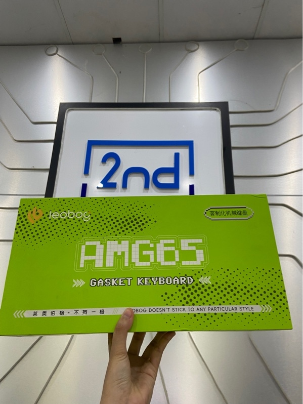 Bàn Phím Cơ Leobog AMG65 - Led RGB - 3 Mode Kết Nối - Màu tím - Ngoại hình: 98% - FullBox