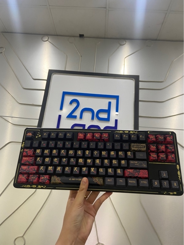 Bàn phím cơ Lingbao K87 Pro Wukong - 3 mode :2.4/dây/Bluetooth - Màu đen - Ngoại hình: 98% - mất mode 2.4 - FullBox