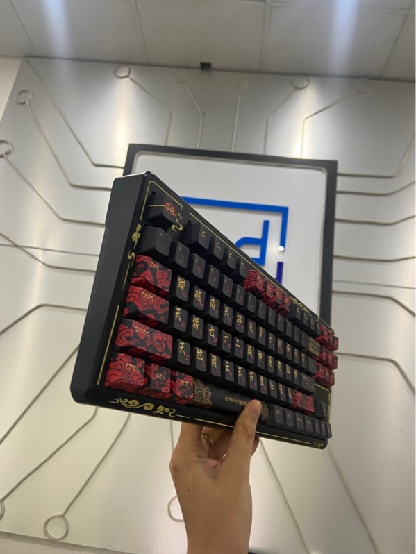 Bàn phím cơ Lingbao K87 Pro Wukong - 3 mode :2.4/dây/Bluetooth - Màu đen - Ngoại hình: 98% - mất mode 2.4 - FullBox