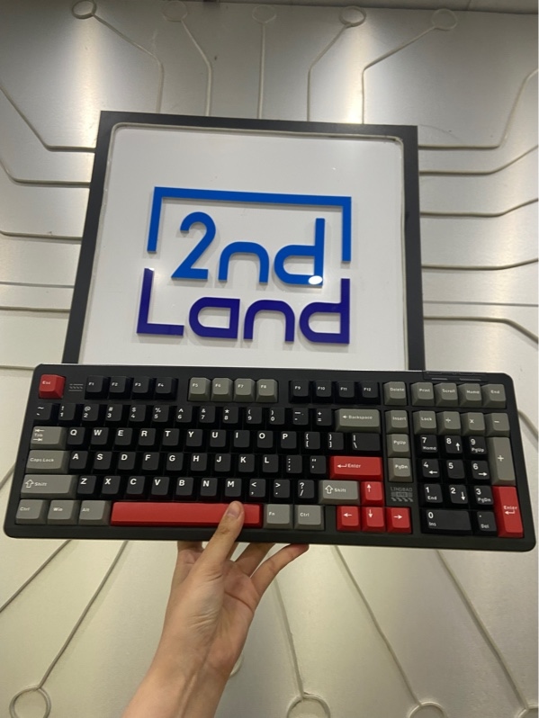 Bàn Phím Cơ LingBao K98 - Flower-Field Switch - Led RGB - 3 Mode ( Bluetooth,2.4,USB) - Màu đỏ đen - Ngoại hình: 98% - FullBox