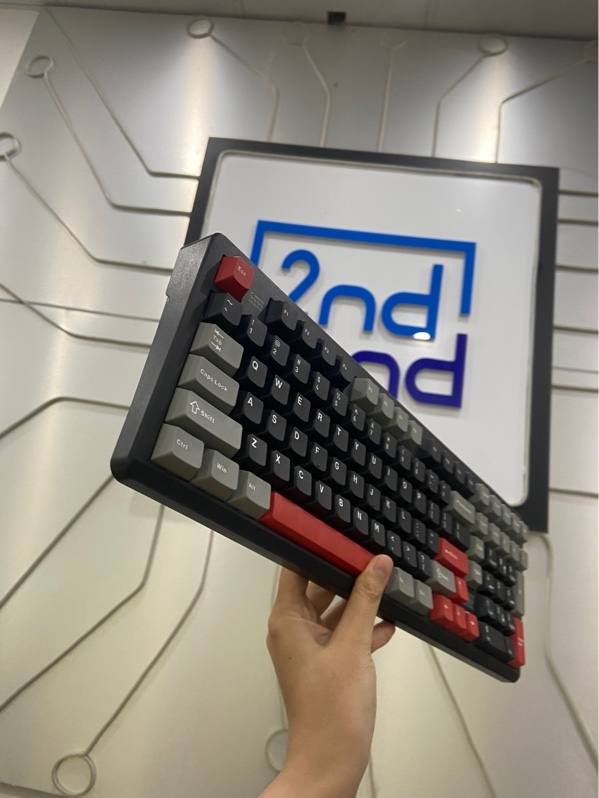 Bàn Phím Cơ LingBao K98 - Flower-Field Switch - Led RGB - 3 Mode ( Bluetooth,2.4,USB) - Màu đỏ đen - Ngoại hình: 98% - FullBox