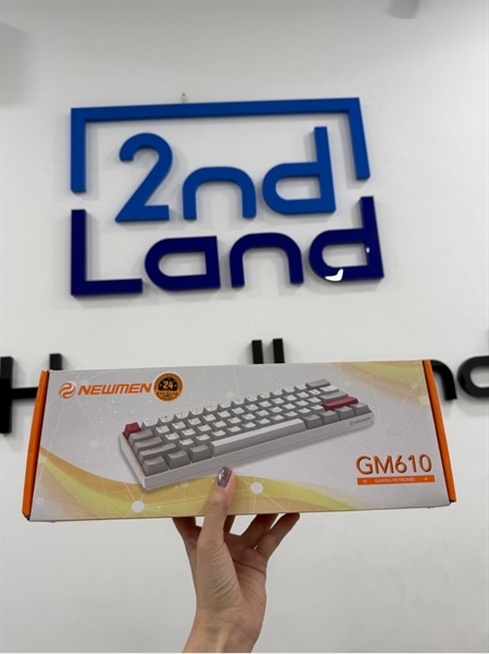Bàn phím cơ Newmen GM610 DualMode (bluetooth,usb-c) - Red switch - Màu kem - Ngoại hình 98% - FullBox , kèm 1 bộ keycap