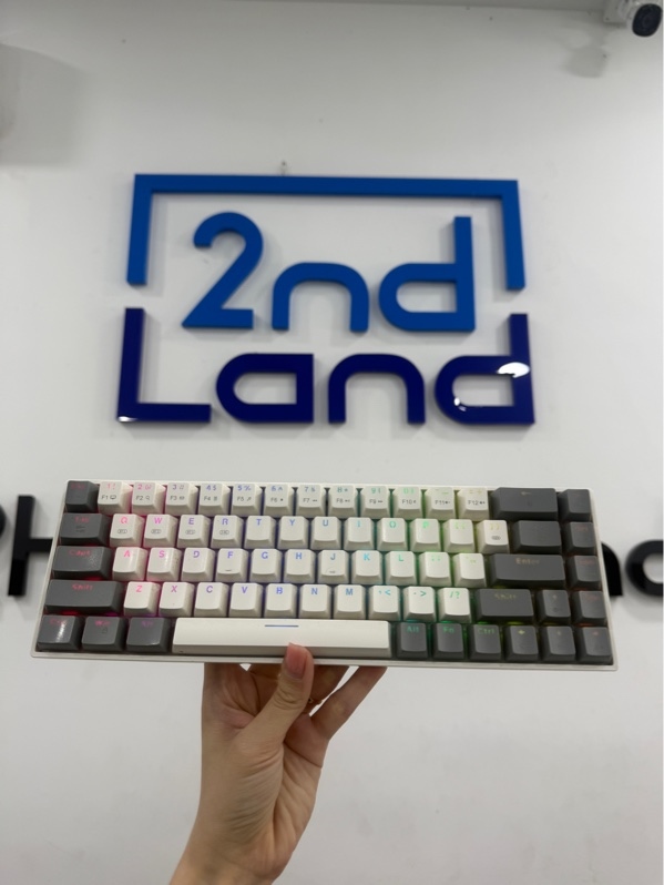 Bàn phím cơ no name K680 - 3 mode - Màu trắng - Ngoại hình 97% - Kèm receiver