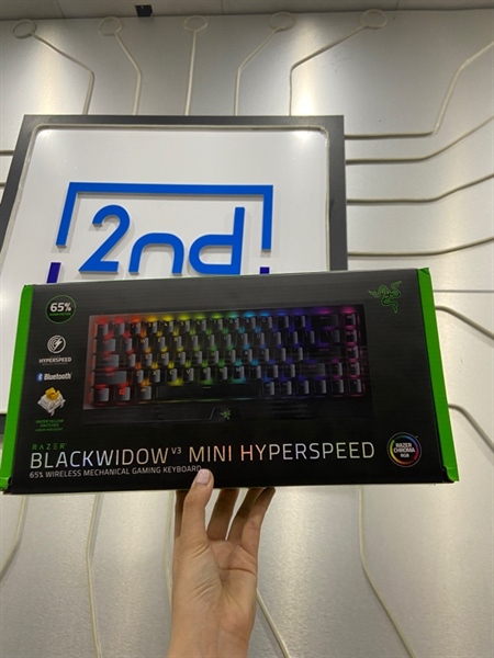 Bàn phím cơ Razer Black Widow V3 Mini Hyper Speed - Layout 65% - 3 Mode - Màu đen - Ngoại hình: 98% - FullBox 3