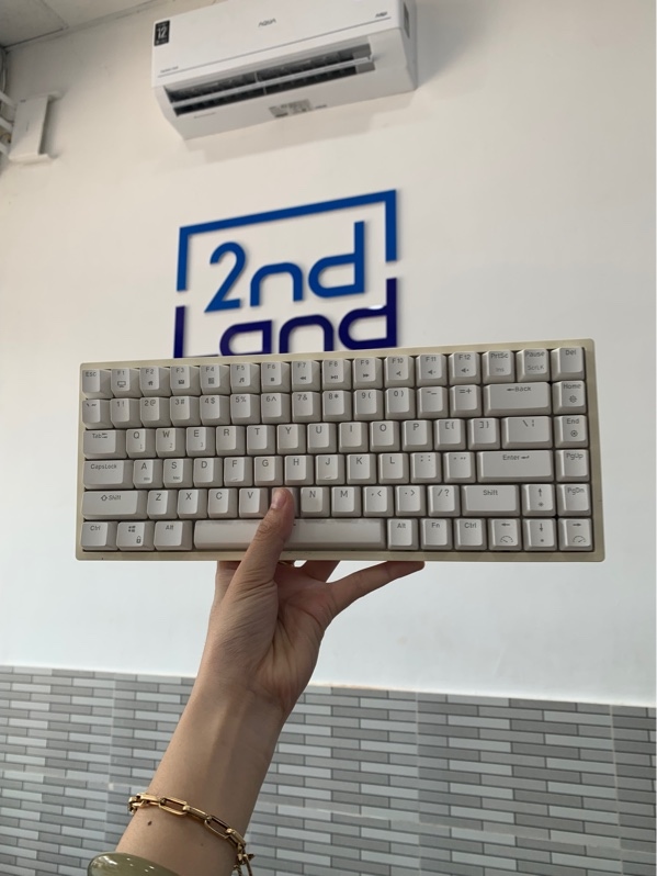 Bàn phím cơ Royal Kludge RK 84 - 3 mode - Màu trắng - Ngoại hình: 97% - Ố - Body