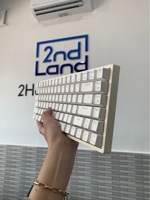 Bàn phím cơ Royal Kludge RK 84 - 3 mode - Màu trắng - Ngoại hình: 97% - Ố - Body
