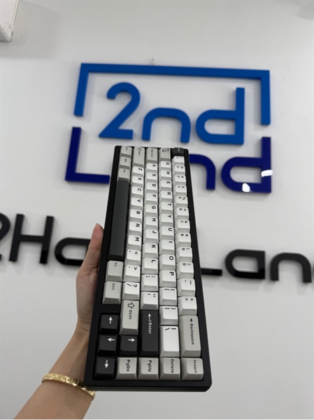 Bàn phím cơ Weikav Lucky 65 Aluminium CNC - Keycap PBT double-shot OEM - Switch KTT coconut (Linear) - Màu trắng đen - Ngoại hình 99% - 3 mode - FullBox 2