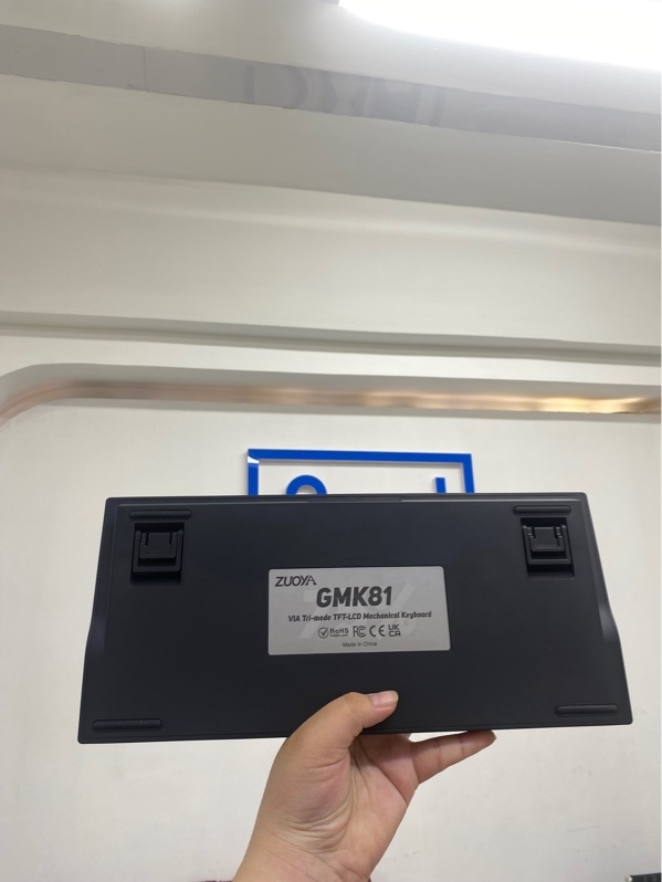 Bàn phím cơ Zouya GMK81 - 3 mode dây - bluetooth - 2.4G - Gateron everfree curry switch linear - Màu đen đỏ - Ngoại hình 98% - Kèm reciever, dây