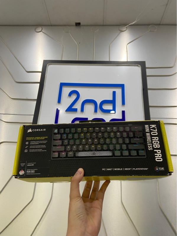 Bàn Phím Corsair RGB Pro Mini - 3 mode : 2.4/dây/Bluetooth - Màu đen - Ngoại hình: 98% - FullBox