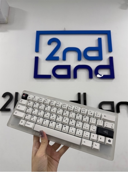 Bàn phím Custom Rule 60V3 - 3 mode - Màu trắng - Ngoại hình 98% - Kèm Box , 1 bộ keycaps thay thế 2