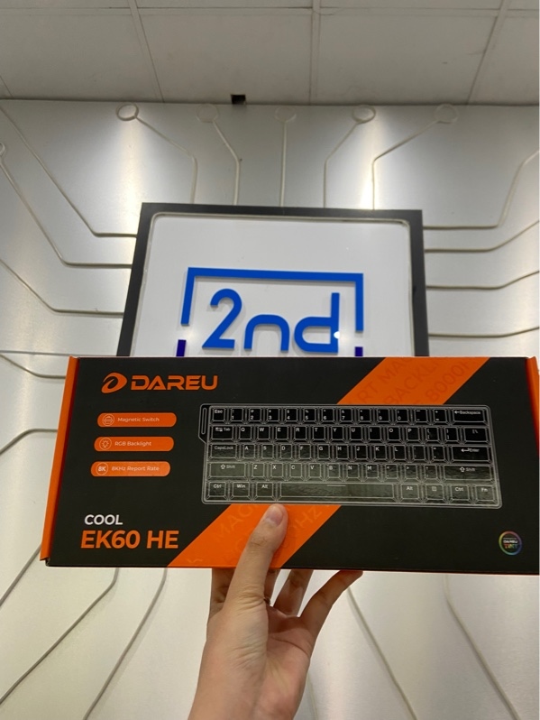 Bàn Phím Dareu EK60 HE - Led RGB - 1 Mode dây - Màu đen - Ngoại hình: 98% - Không dây - Kèm Box