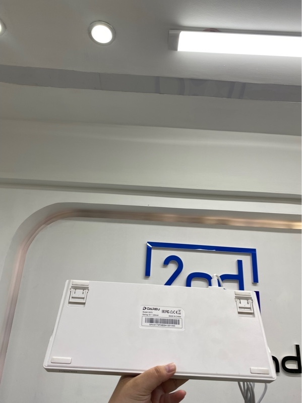 Bàn phím DareU EK75 Glory - 1 mode dây/ led rainbow/ linear switch - Màu trắng - Ngoại hình 98% - Kèm Box