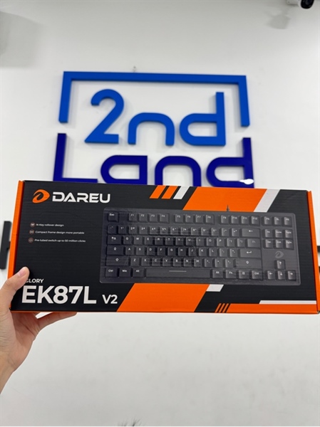 Bàn phím Dareu EK87L V2 - 1 mode dây - Màu đen - Ngoại hình 98% - Liệt nút windown - Box