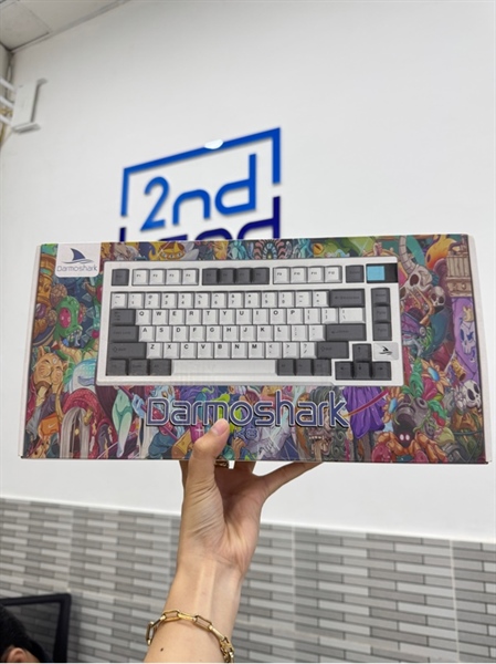 Bàn phím Darmoshark K8 - 3 mode - Màu trắng - Ngoại hình 97% - Fullbox