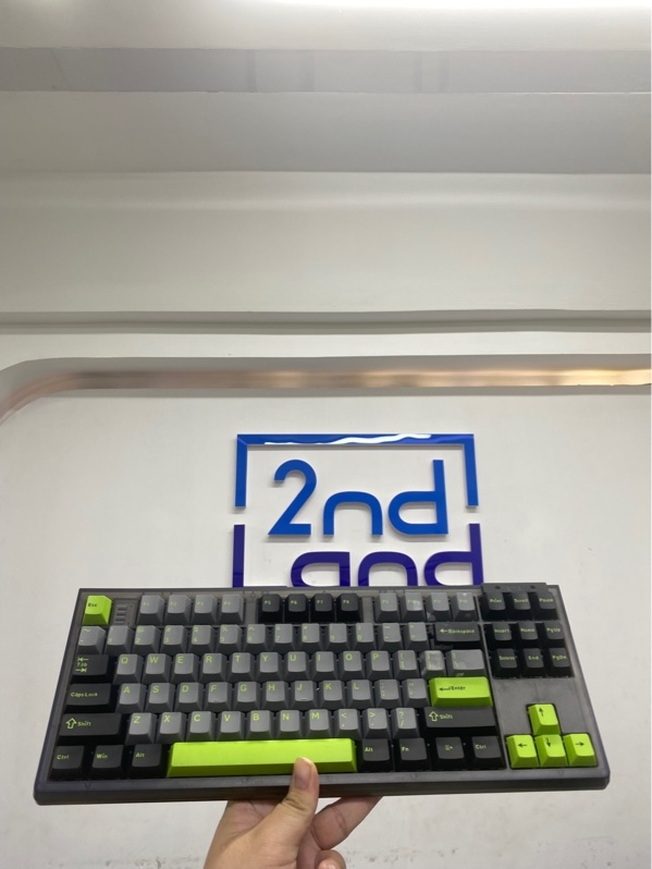Bàn phím Darmoshark TOP87 Tri-mode RGB Black - 3 mode 2.4/ bluetooth/ dây - Màu đen matcha - Ngoại hình 97% - Kèm box, dây, receiver